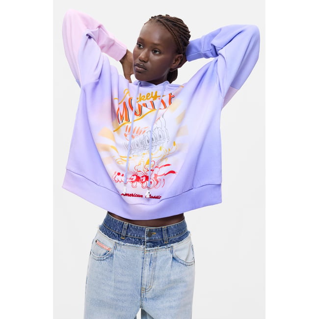 Sweat-shirt Mickey Disney™ 100 % coton rouge <span itemprop=