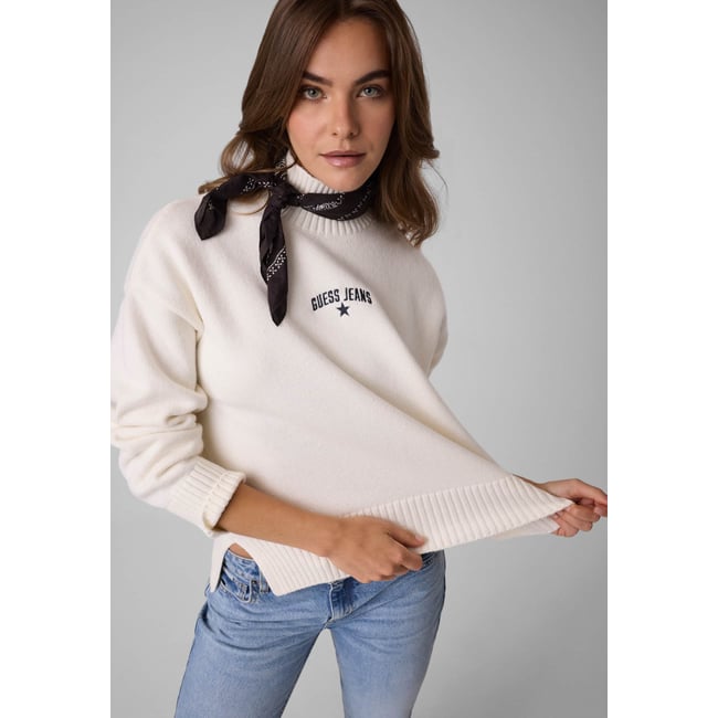 Pull En Laine Mélangée blanc <span itemprop=