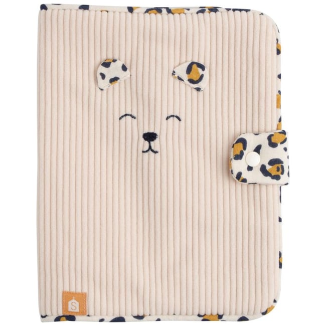 Protège carnet de santé ecru, noir, marron <span itemprop=