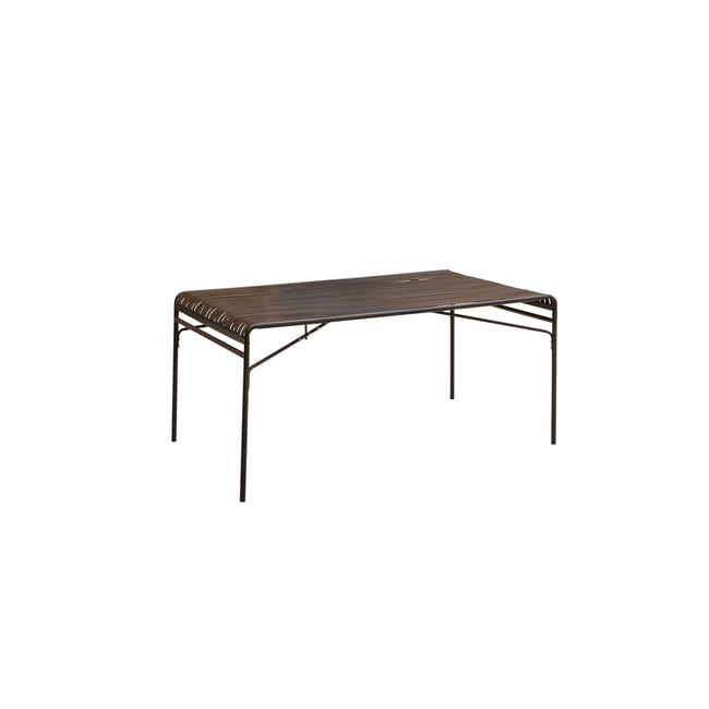 Table de jardin en Métal, GABY noir <span itemprop=