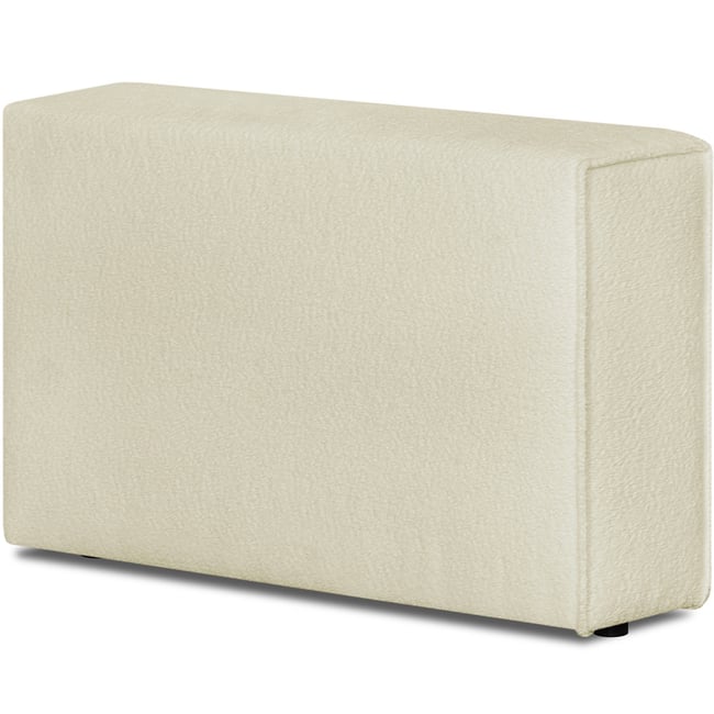 Accoudoir gauche pour canapé modulable en tissu bouclé - HARPER MOD Couleur ecru <span itemprop=
