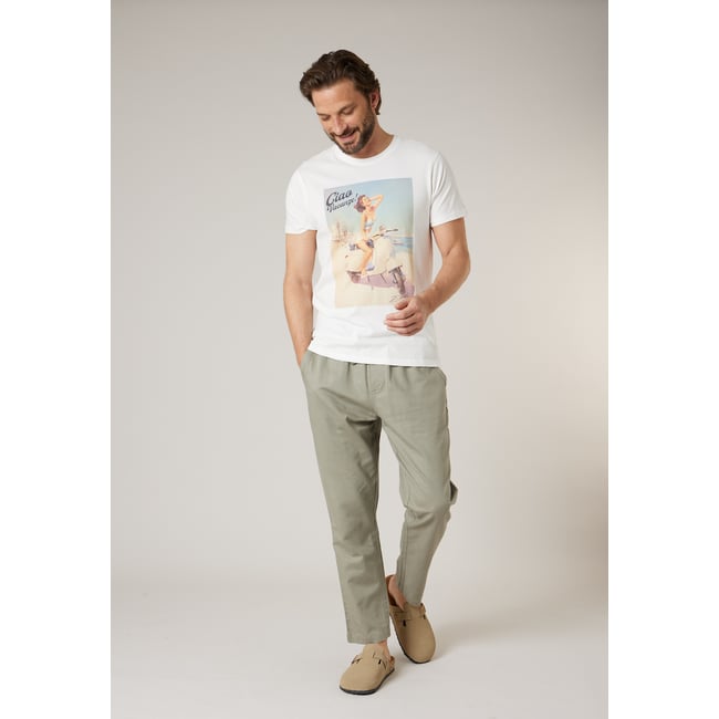 T-shirt homme en coton LORENZO natural <span itemprop=
