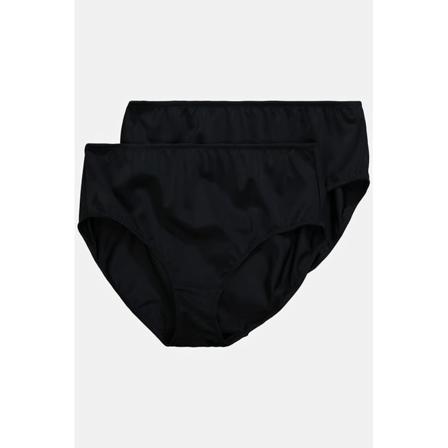 Culottes midi en microfibre, lot de 2 noir <span itemprop=