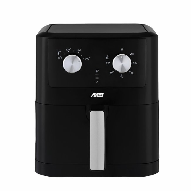 Fritadeira s/óleo 6L, MEI preto/inox <span itemprop=