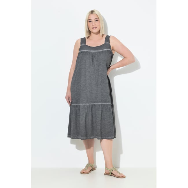 Robe en jersey, cold dyed, coupe évasée - ULLA POPKEN