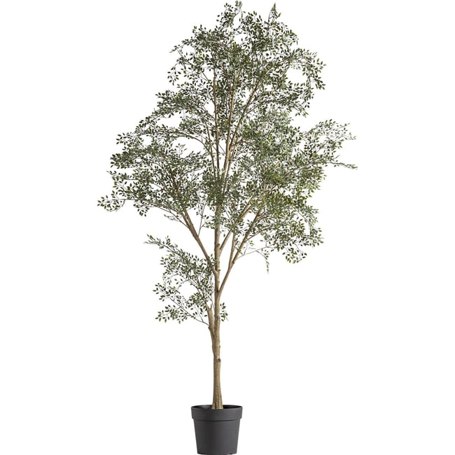 Olivier artificiel en pot Couleur vert et noir <span itemprop=