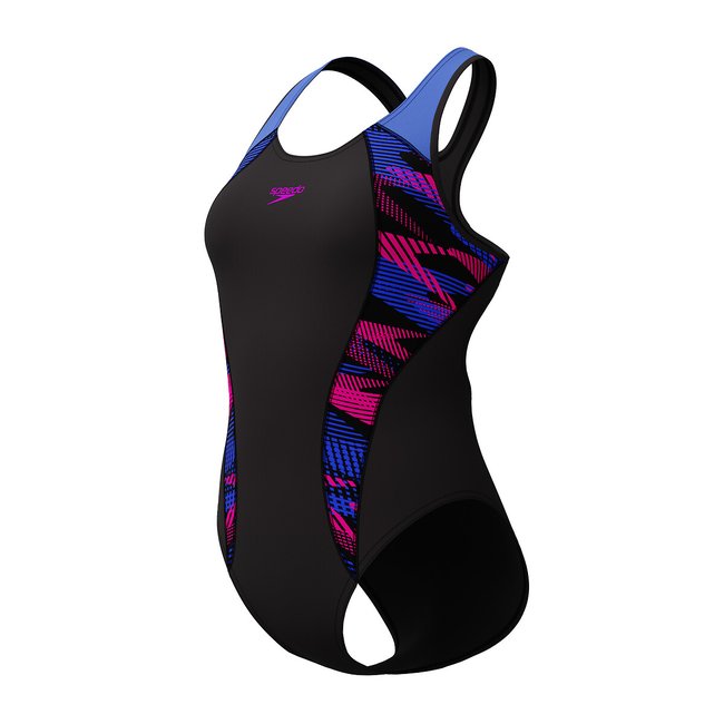 Maillot de bain 1 pièce Laneback noir/bleu <span itemprop=