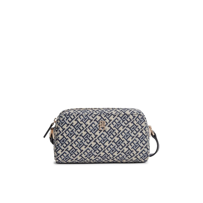 Sac à bandoulière, GRACE CAMERA JACQUARD marine/blanc <span itemprop=