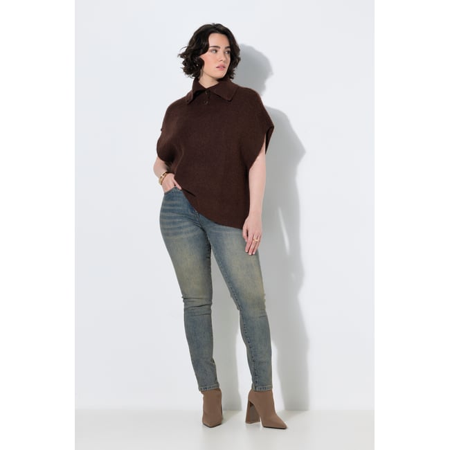 Jean Sarah, denim extensible et jambe étroite bleu jean <span itemprop=