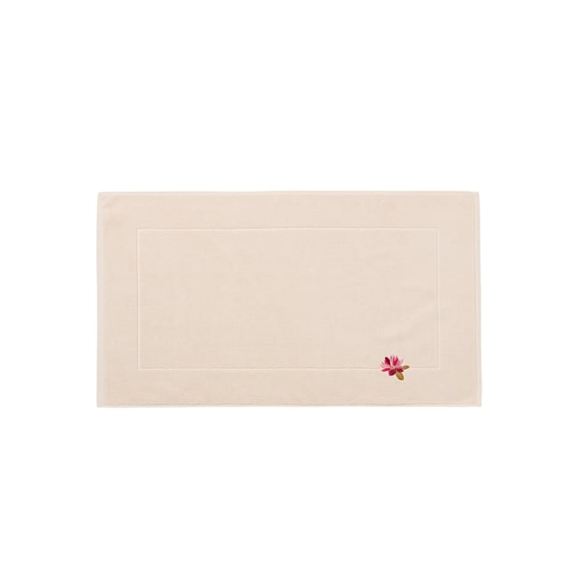 Tapis de bain coton et viscose de bambou SOLARA - CARRE BLANC