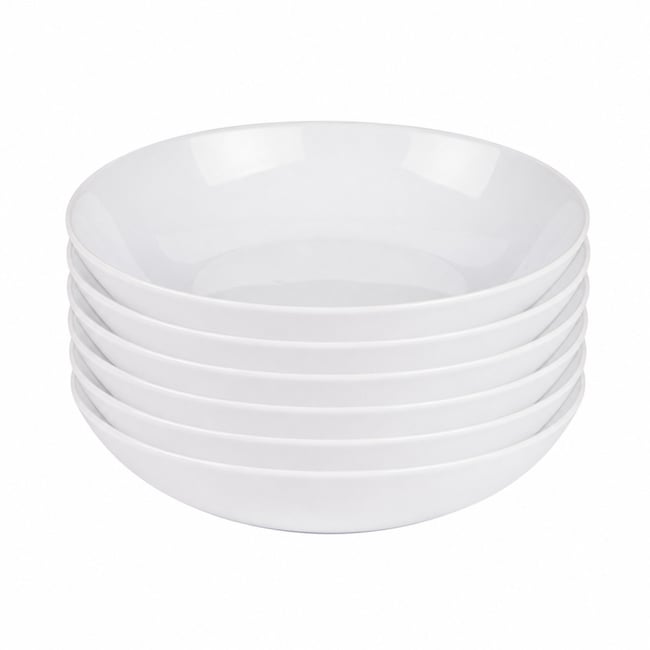 Assiette creuse 21 cm Alaska (lot de 6) - ALASKA Couleur blanc <span itemprop=