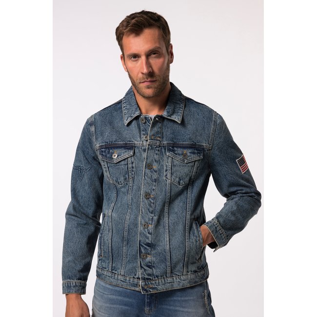 Veste en jean bleu jean <span itemprop=