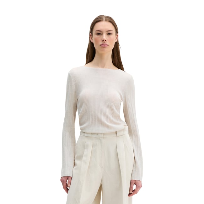 Pull en maille fine slim en noble mélange viscose-lin - MARC O'POLO