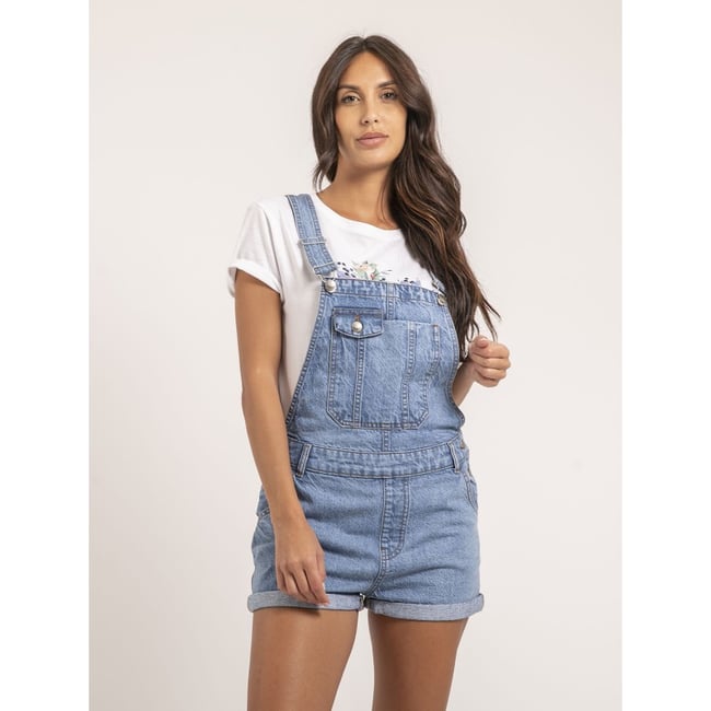 Salopette Short En Denim Xorta - DONA LISA