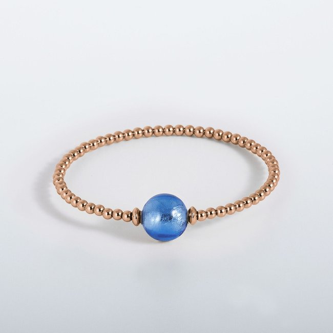 Bracelet Tango - Murano Neptune - (S), rose gold, LILIFLO