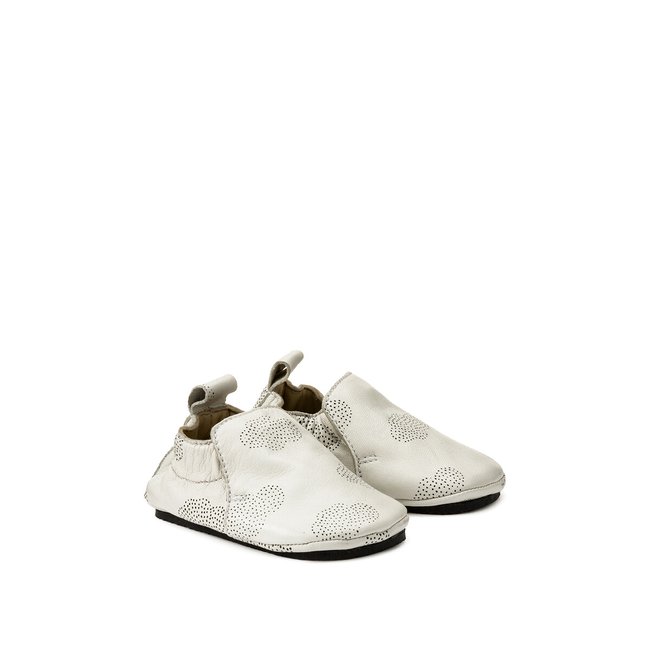 Chaussons cuir à enfiler motif nuages blanc LA REDOUTE COLLECTIONS