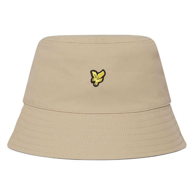 Bob réversible motif/style logo brodé beige <span itemprop=