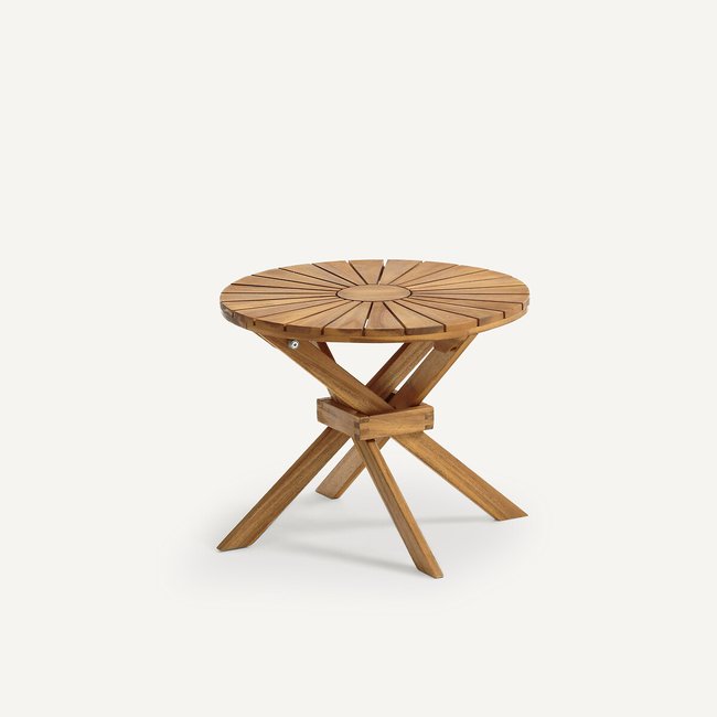 Table basse de jardin ronde en acacia, Jakta - AM.PM
