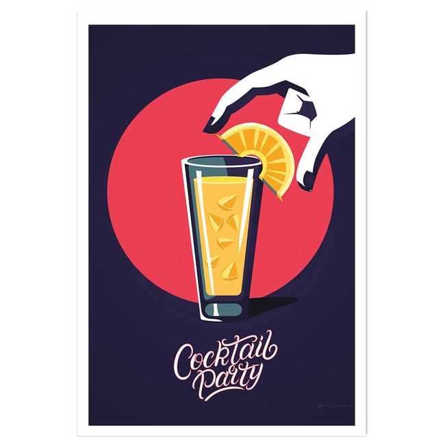 Affiche cuisine Cocktail party - HEXOA