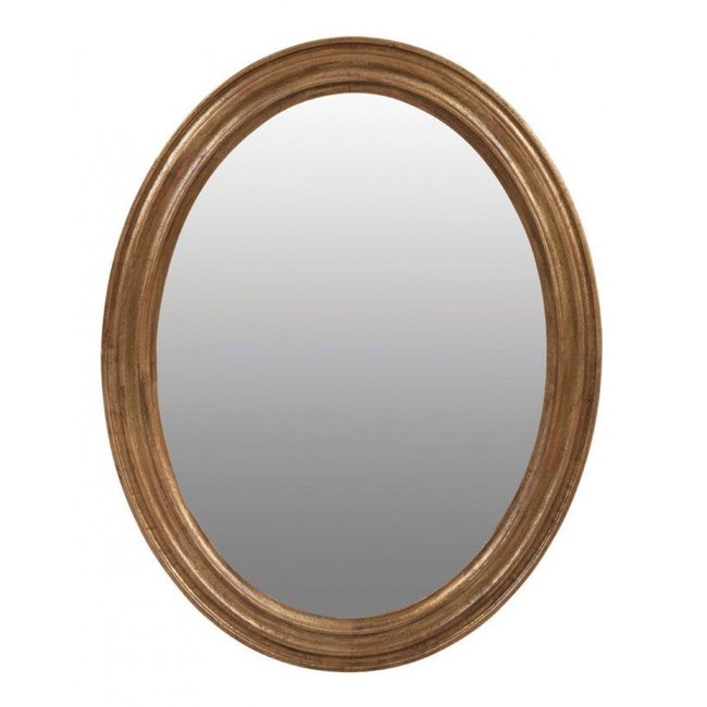 Miroir ovale doré - BASIQUE Couleur jaune <span itemprop=
