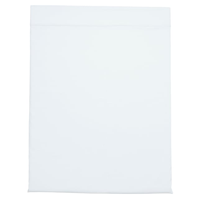 Drap plat Partition Satin de coton blanc <span itemprop=