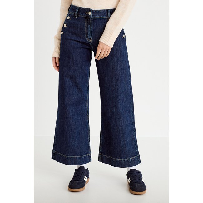 Jean wide leg cropped taille haute - CACHE CACHE