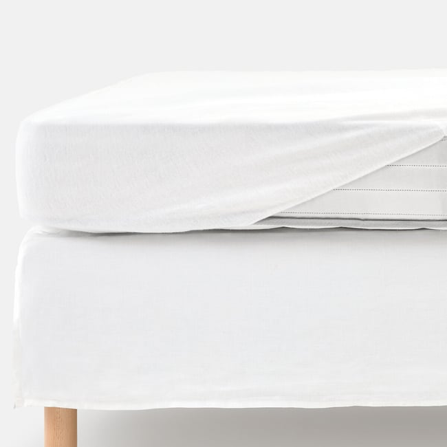 Coprimaterasso, mollettone assorbente, altezza massima 30 cm, PREMIUM bianco LA REDOUTE INTERIEURS