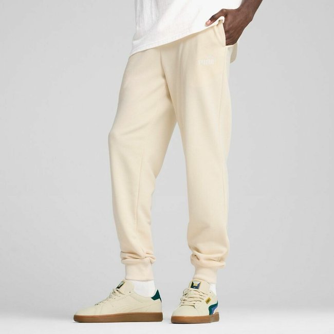Pantalón de chándal de algodón Essential crema <span itemprop=