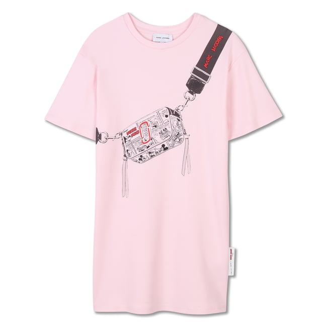 Robe manches courtes coton rosee <span itemprop=