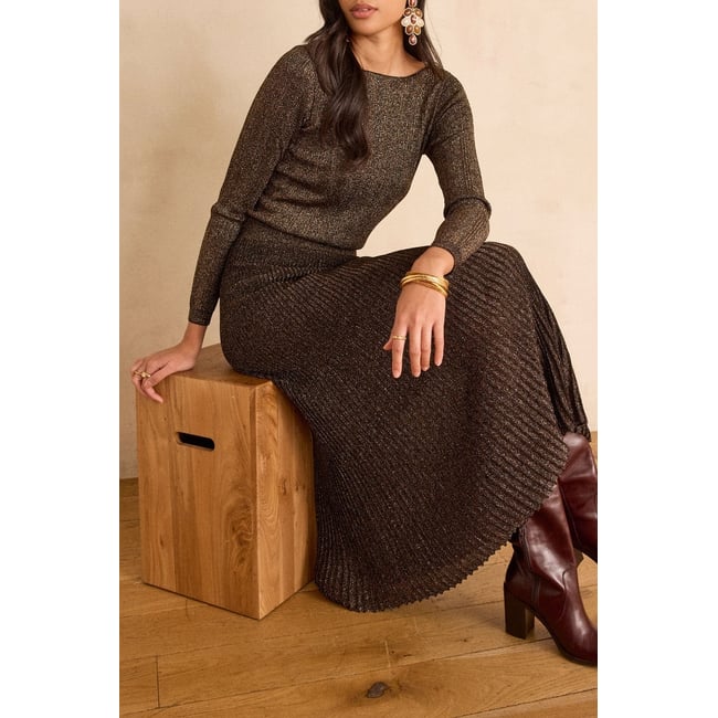 Maison 123 JUPE CARILLON J MAILLE marron <span itemprop=