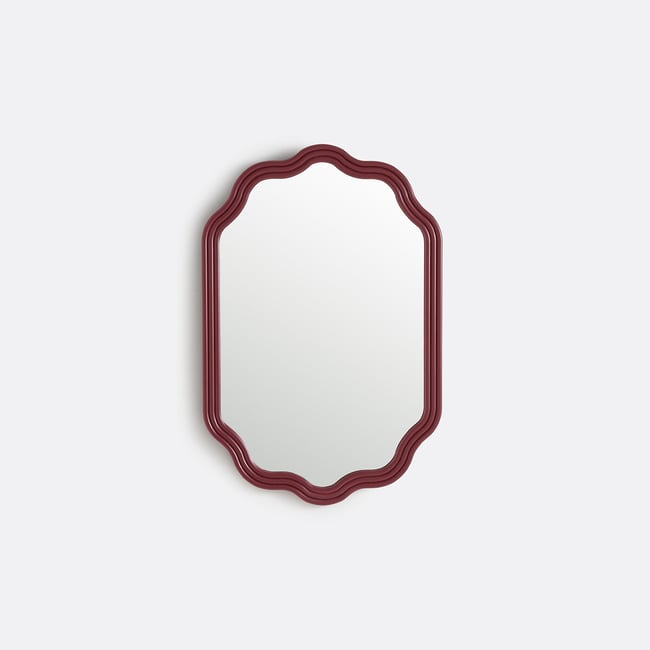 Miroir forme fleur, 40x60 cm, Bloma rouge foncé <span itemprop=