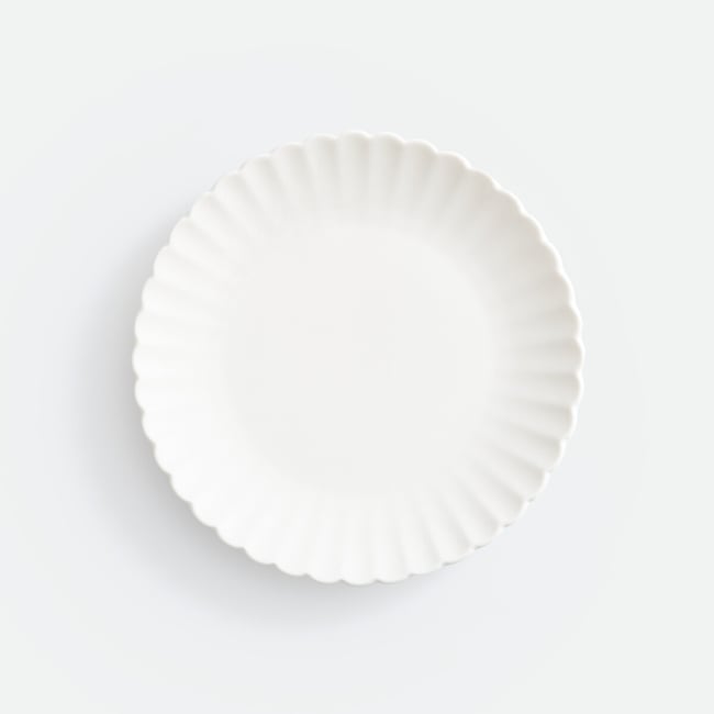 Lot de 6 assiettes à dessert, en porcelaine, YLAN Couleur blanc <span itemprop=
