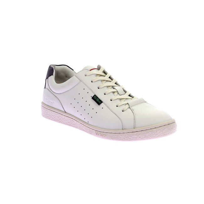 Baskets basses Cuir KICK SALEM blanc <span itemprop=
