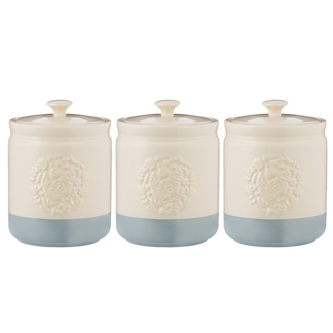 Set of 3 Home To Roost Storage Jars, multi-coloured, MASON CASH