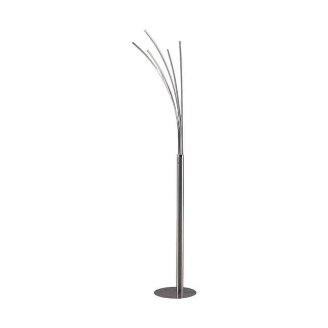 Lampadaire en aluminium moderneLED, Boba Couleur nickel mat, blanc <span itemprop=