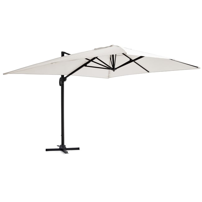 Parasol déporté inclinable et rotatif 4x3m, CASERTA - OVIALA