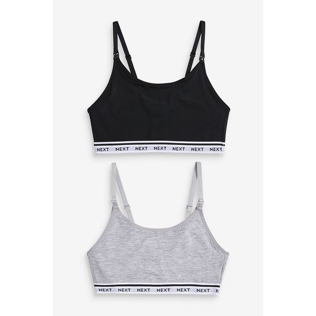Brassières maternité, lot de 2 noir, gris <span itemprop=
