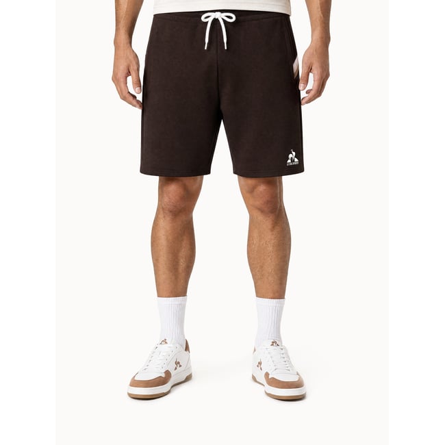Short en molleton léger avec bandes rayées côtés Heritage molé <span itemprop=