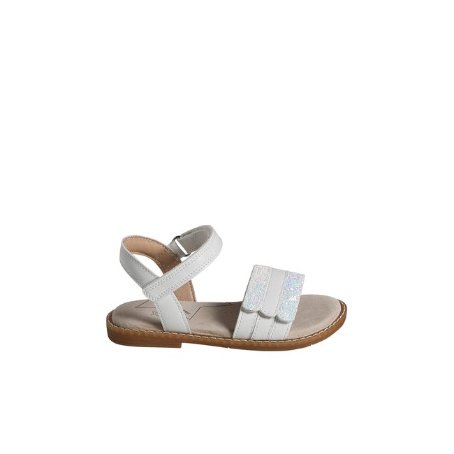 Sandales scratchées enfant collection maternelle blanc <span itemprop=