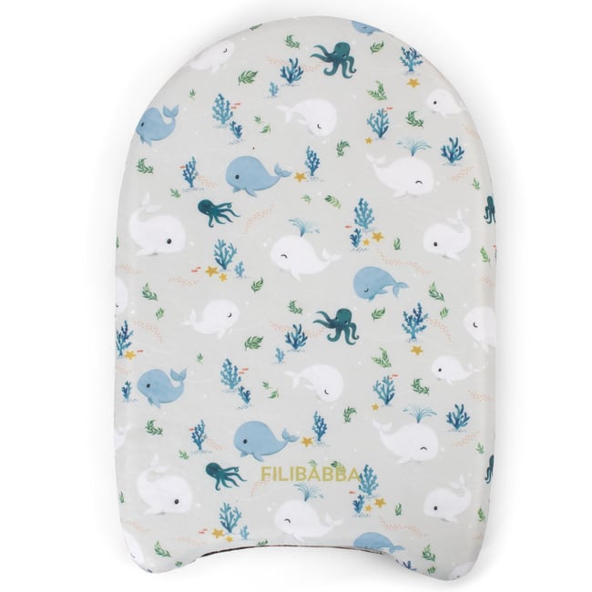Planche de natation bleu, blanc <span itemprop=