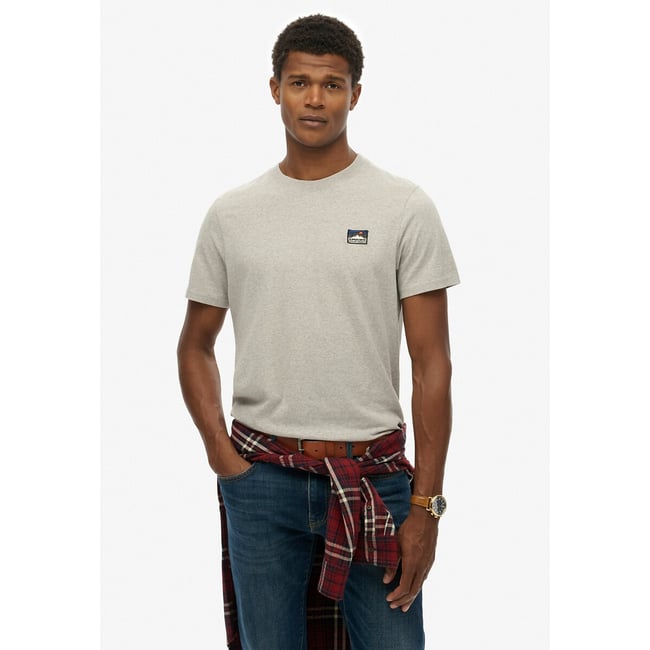 T-shirt brodé Great Outdoors gris chiné <span itemprop=