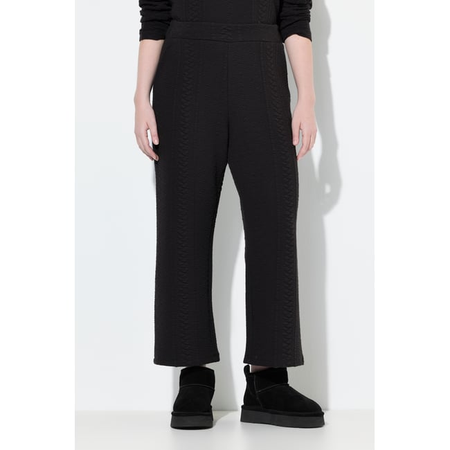 Jupe-culotte en molleton jacquard à jambe noir <span itemprop=