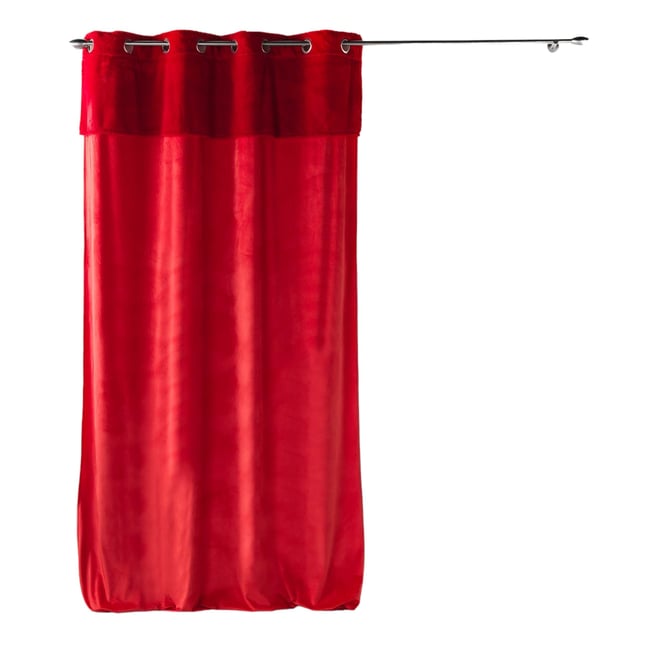 Rideau a poils doux collection Caresses rouge <span itemprop=