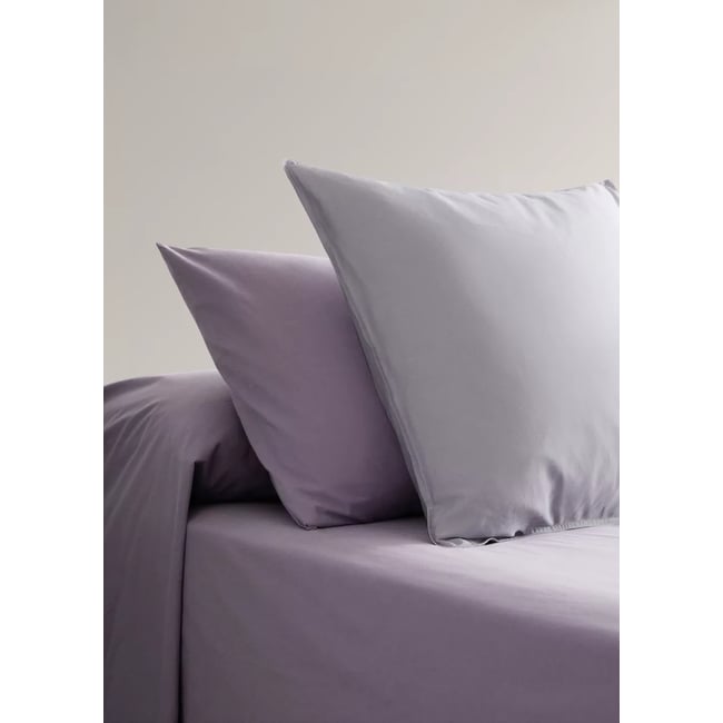 Taie d’oreiller coton fermeture nœuds 45 x 110 cm violet clair/pastel <span itemprop=