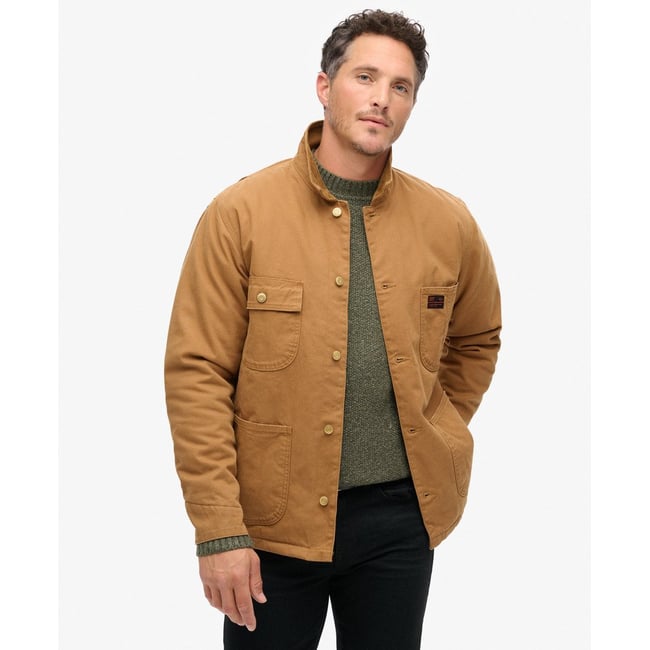 Veste Chore Surplus quatre poches marron denim co tobacco <span itemprop=