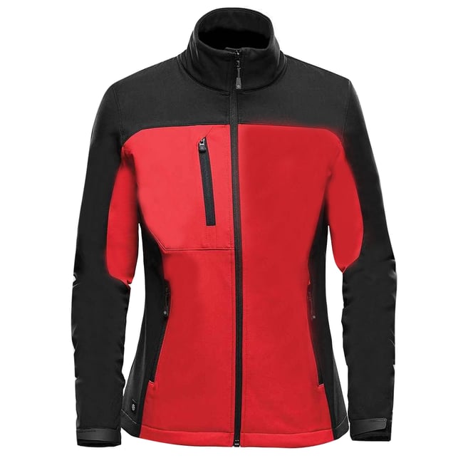Veste softshell CASCADES rouge vif / noir <span itemprop=