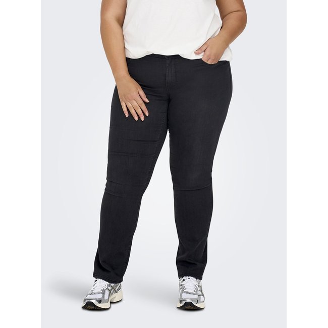 Jean coupe droite ONLY CARMAKOMA washed black <span itemprop=