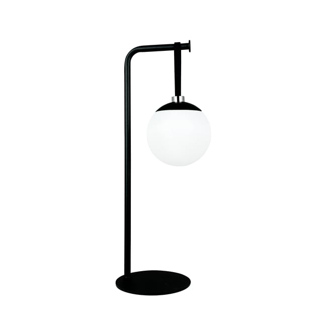 Lampe de table extérieure LED à intensité variable noire/blanche ODIN - Boule lumineuse rechargeable USB-C Couleur noir <span itemprop=
