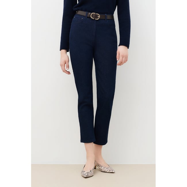 Pantalon slim haut PKURTDENIM denim brut <span itemprop=
