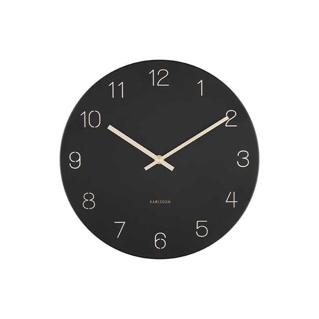 Horloge Murale Acier CHARM Couleur noir <span itemprop=